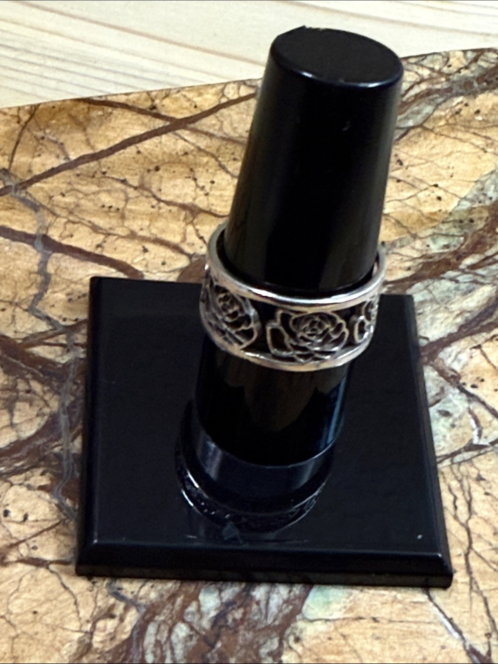 Fashion Jewelry Silver Floral Filigree Band Ring sterling 925